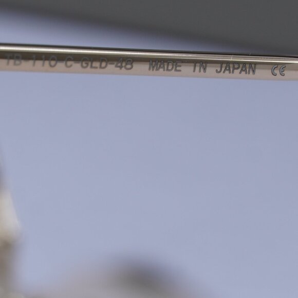 Thom Browne TB-110-C-GLD-48 Round Eyeglasses 48mm – Shiny Gold - Picture 8 of 10